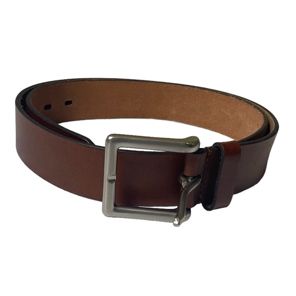 Men’s genuine brown leather belt size 42 - Picture 1 of 14